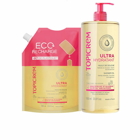 Shower Oil Topicrem UH 2 Pieces