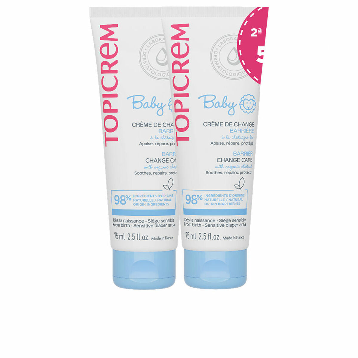 Protective Nappy Cream Topicrem BABY 75 ml 2 Units-0
